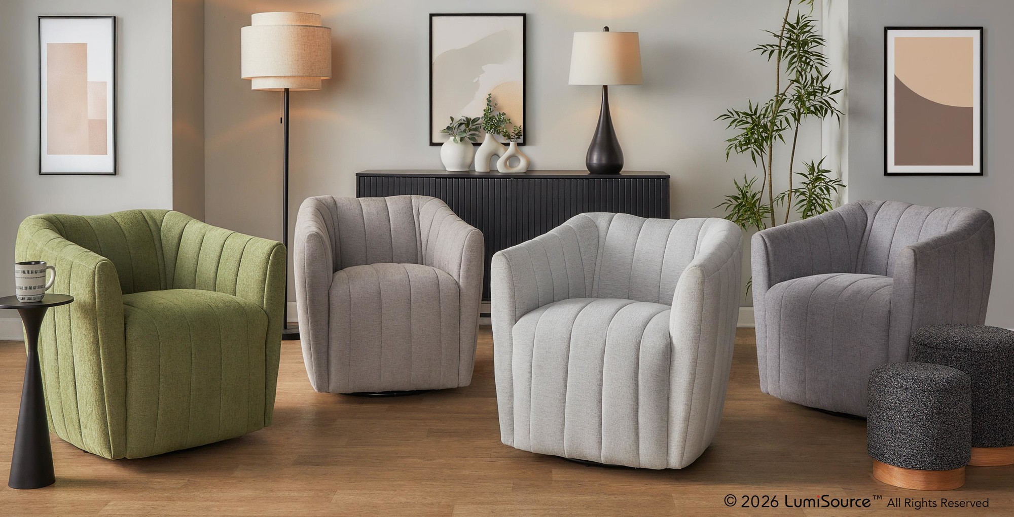 Finley Upholstered Swivel Accent Chair